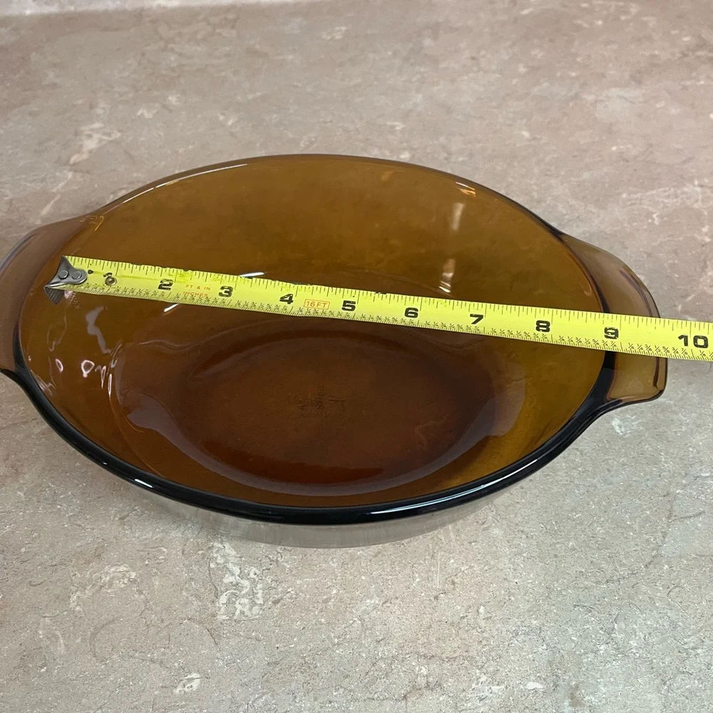 Anchor Hocking FireKing Amber Glass Casserole Dish